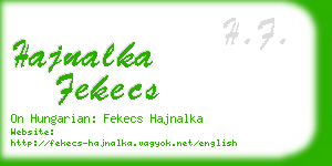 hajnalka fekecs business card